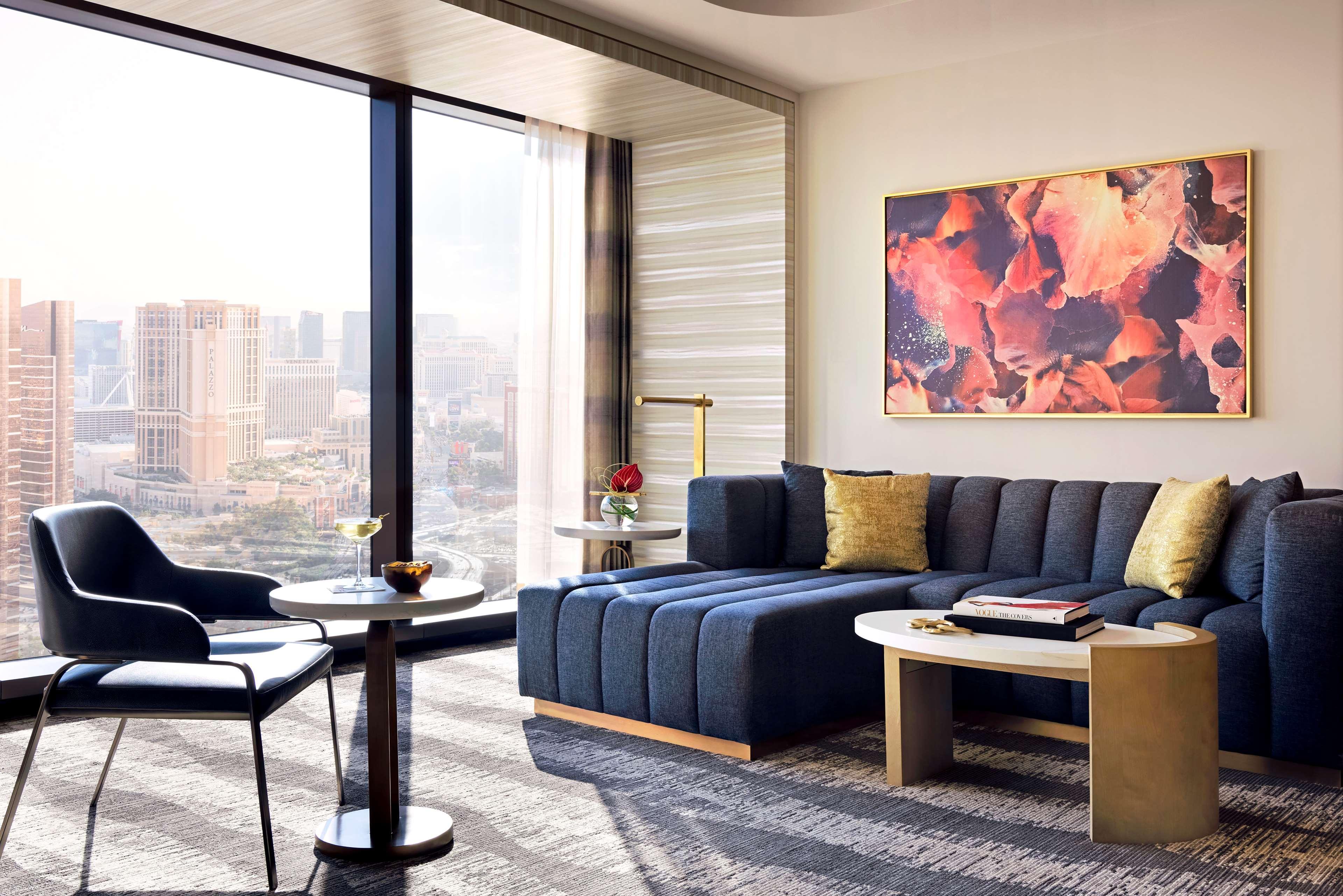 Conrad Las Vegas At Resorts World Exteriör bild A living room at the Ritz-Carlton, Downtown, Los Angeles