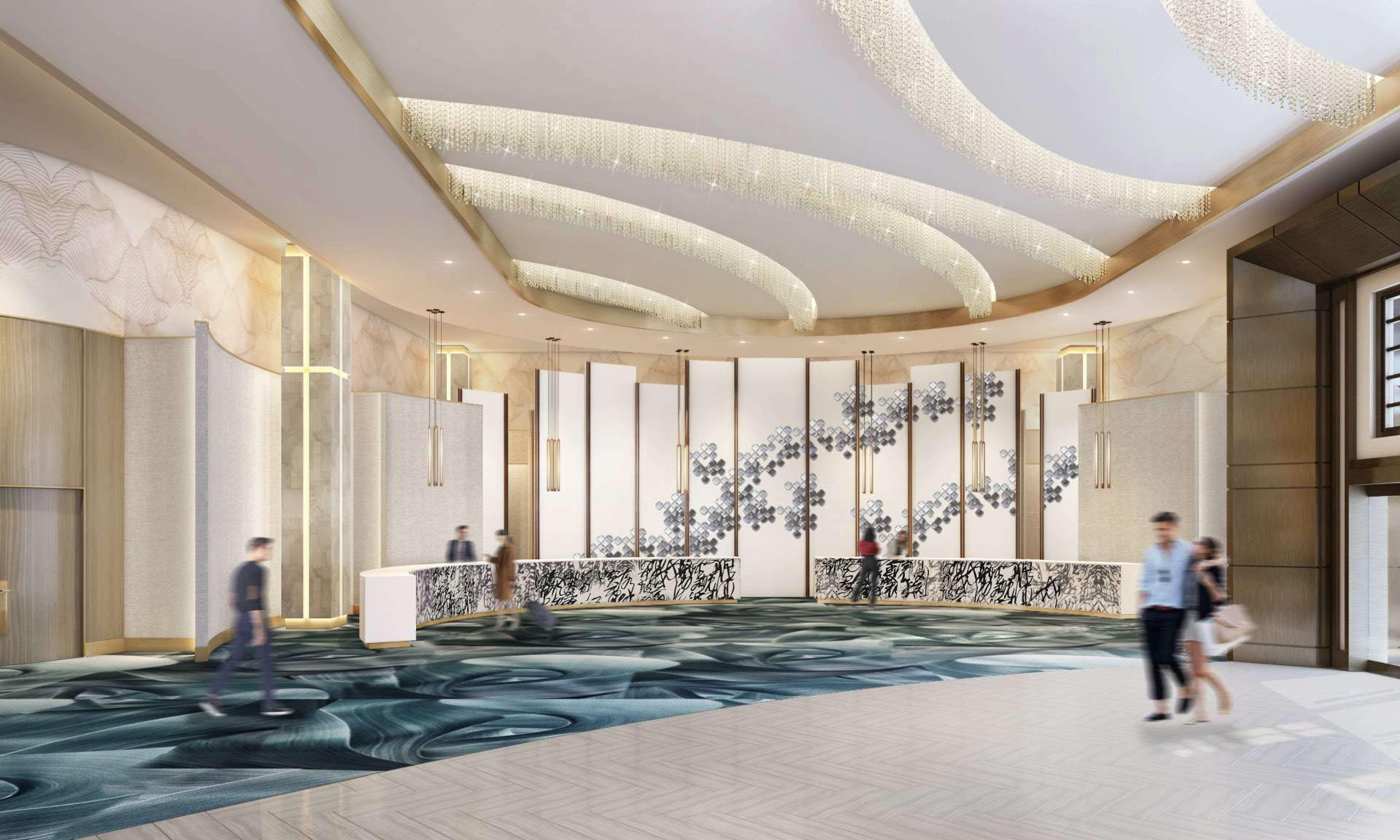 Conrad Las Vegas At Resorts World Exteriör bild The lobby of the hotel