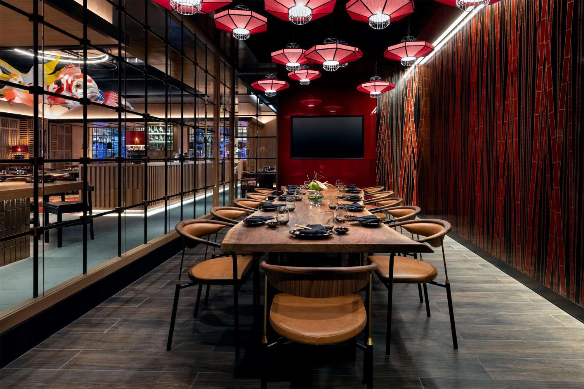Conrad Las Vegas At Resorts World Exteriör bild Private dining room at the restaurant